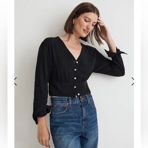 Madewell Black Button Down Shirt